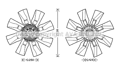 Fan, engine cooling (VLF069)