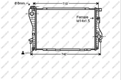 Radiator, engine cooling (BM044R011)