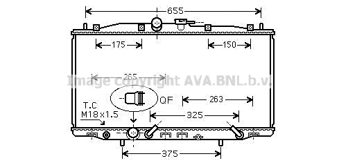 Radiator, engine cooling (HD2177)
