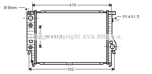 Radiator, engine cooling (BW2092)