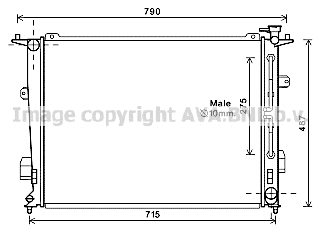 Radiator, engine cooling (HY2286)