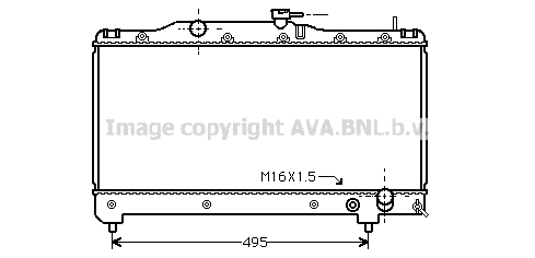 Radiator, engine cooling (TO2163)