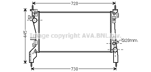 Radiator, engine cooling (FTA2380)