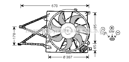 Fan, engine cooling (OL7509)