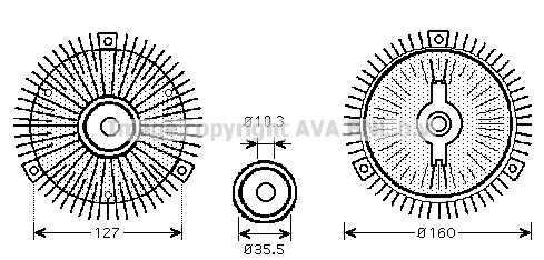 Clutch, radiator fan (MSC408)