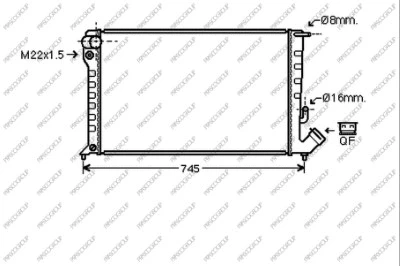 Radiator, engine cooling (CI420R014)