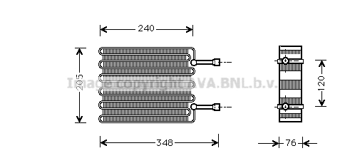 Evaporator, air conditioning (FDV022)