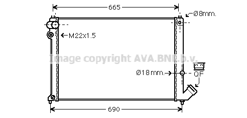 Radiator, engine cooling (CN2139)
