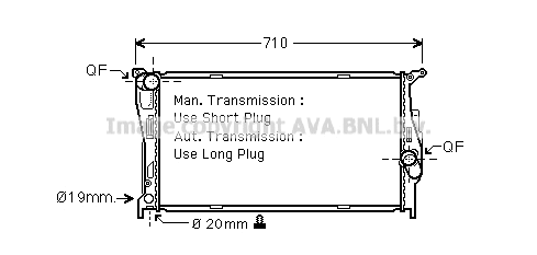 Radiator, engine cooling (BWA2293)