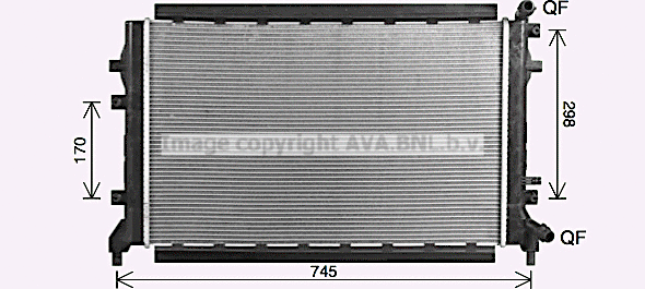 Radiator, engine cooling (ST2048)