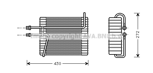 Evaporator, air conditioning (VOV026)