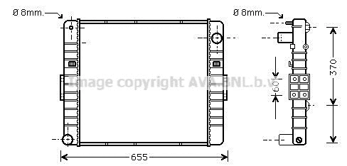 Radiator, engine cooling (IV2002)
