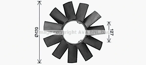 Fan Wheel, engine cooling (BWB590)
