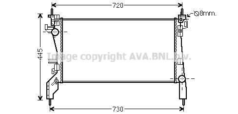Radiator, engine cooling (CN2262)