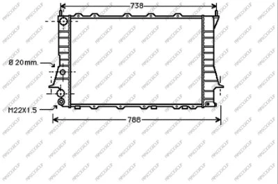 Radiator, engine cooling (AD029R001)