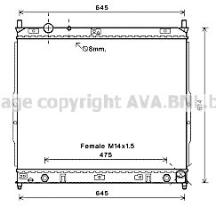 Radiator, engine cooling (DW2121)