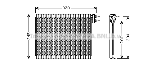 Evaporator, air conditioning (BWV339)