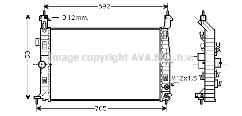 Radiator, engine cooling (OL2582)