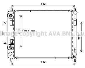 Radiator, engine cooling (CT2053)