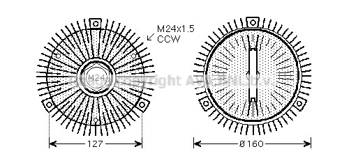 Clutch, radiator fan (AIC286)