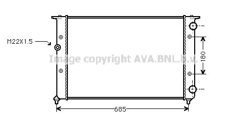 Radiator, engine cooling (VNA2116)