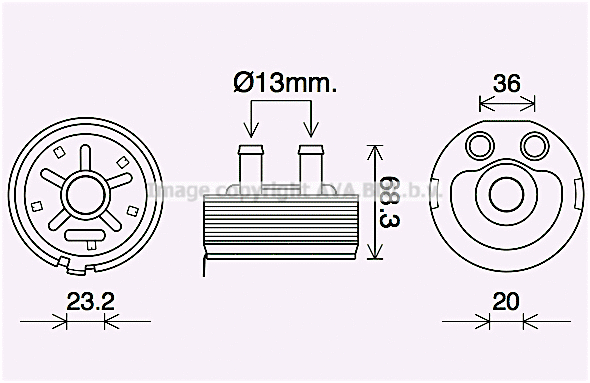 Oil Cooler, engine oil (DN3443)