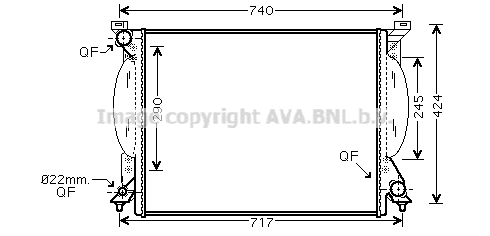 Radiator, engine cooling (AI2204)
