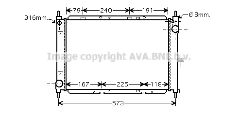 Radiator, engine cooling (DN2260)