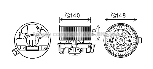 Electric Motor, interior blower (DA8010)