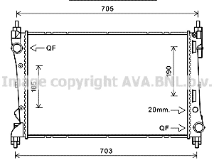 Radiator, engine cooling (FT2449)