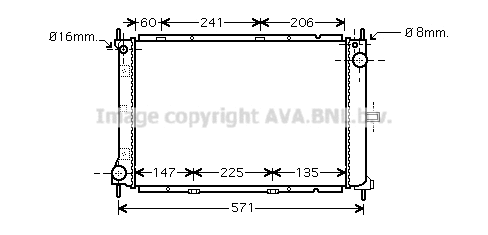 Radiator, engine cooling (DN2249)