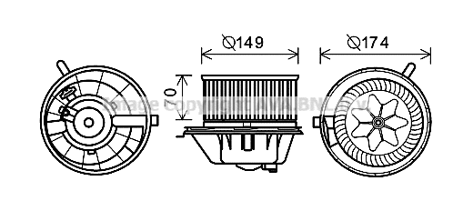 Electric Motor, interior blower (VN8342)