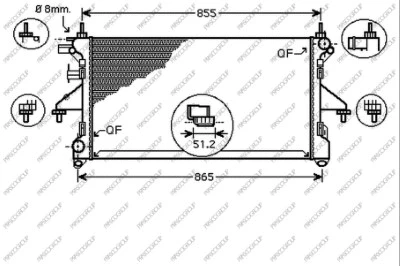 Radiator, engine cooling (CI954R003)