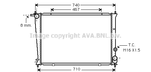 Radiator, engine cooling (HY2053)