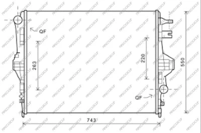 Radiator, engine cooling (PR824R003)