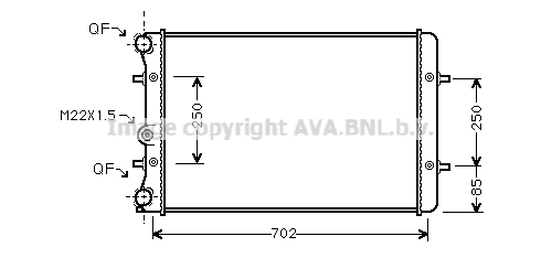 Radiator, engine cooling (AI2155)