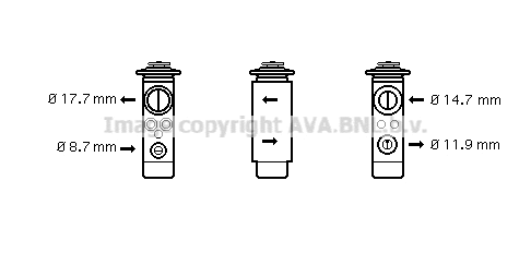 Expansion Valve, air conditioning (OL1580)