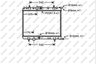 Radiator, engine cooling (CI422R017)