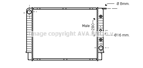 Radiator, engine cooling (VO2062)