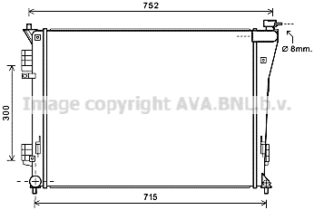 Radiator, engine cooling (HY2304)