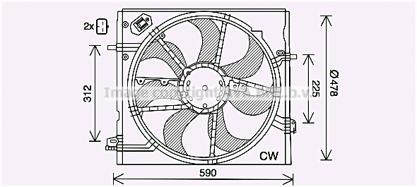 Fan, engine cooling (DN7536)