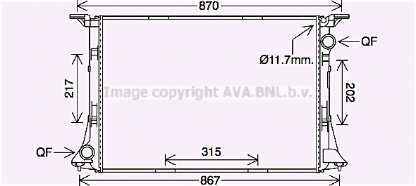 Radiator, engine cooling (AI2422)