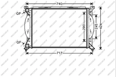 Radiator, engine cooling (AD020R011)