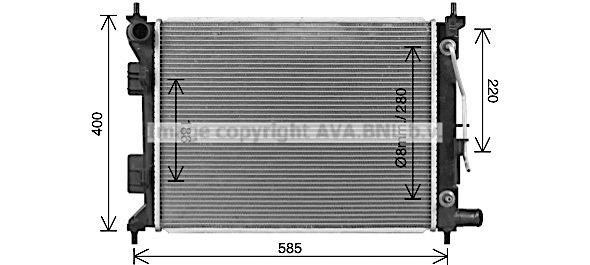 Radiator, engine cooling (HY2493)