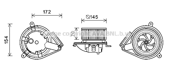 Electric Motor, interior blower (MS8626)