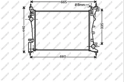 Radiator, engine cooling (CI907R001)