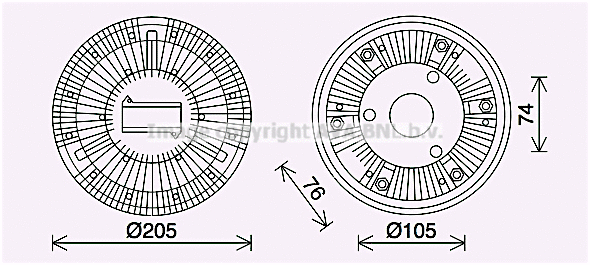 Clutch, radiator fan (IVC138)