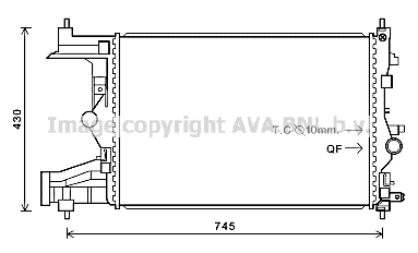 Radiator, engine cooling (OLA2485)