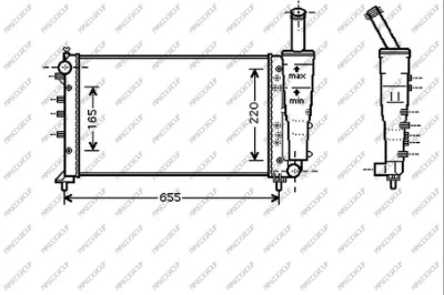 Radiator, engine cooling (FT340R007)