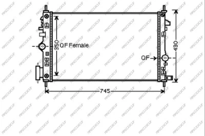 Radiator, engine cooling (OP060R006)